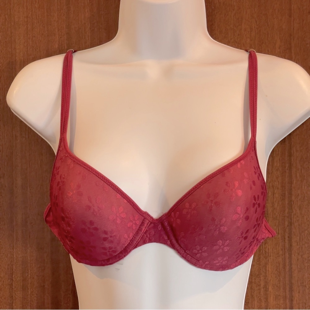 Maidenform Red Underwire Lace Bra